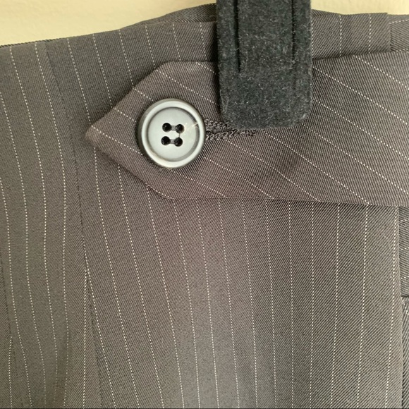 United Colors of Benetton Classic Pin Stripe Skirt Black Sz 10 - Picture 7 of 14